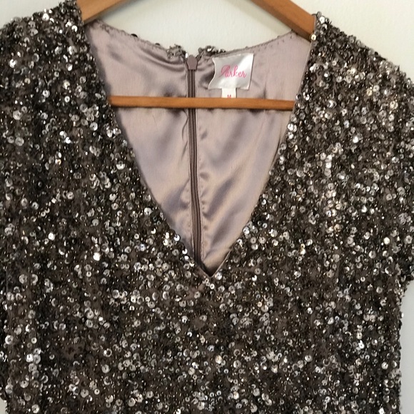 Parker Serena Sequin Dress in Mauve - Picture 6 of 13